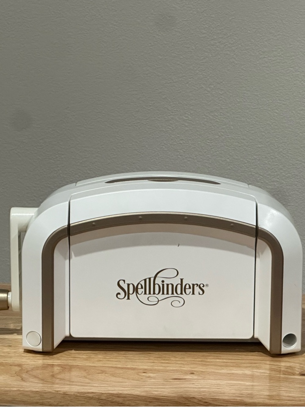 Spellbinders Compact Die Cutting Machine in White and Taupe